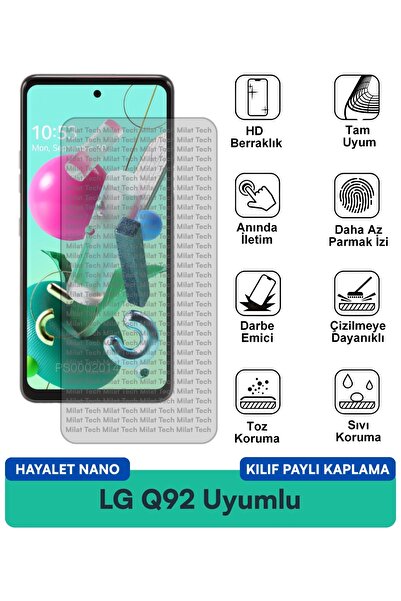 Milat Tech Lg Q92 Ghost Nano Case Compatible Screen Protection Film Anti-Scra...