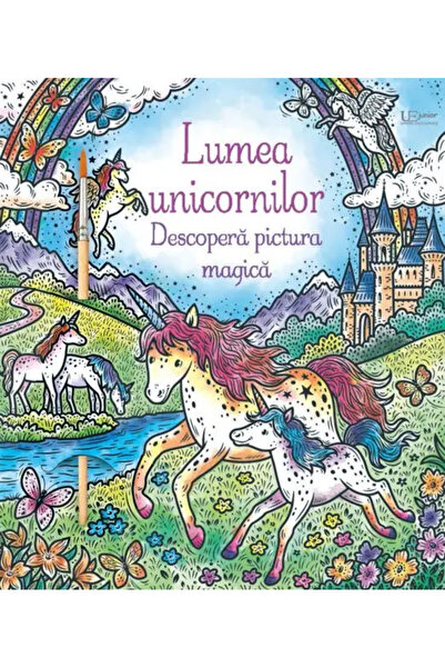 Univers Enciclopedic Junior Lumea unicornilor. Descopera pictura magica (Usbo...