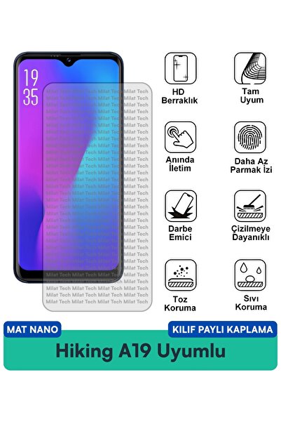 Milat Tech غطاء حماية للشاشة متوافق مع هاتف A19 Mat Nano، مقاوم لبصمات الأصاب...