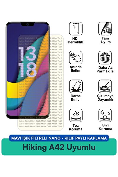 Milat Tech غطاء نانو مزود بفلتر الضوء الأزرق من Hiking A42، متوافق مع طبقة حم...