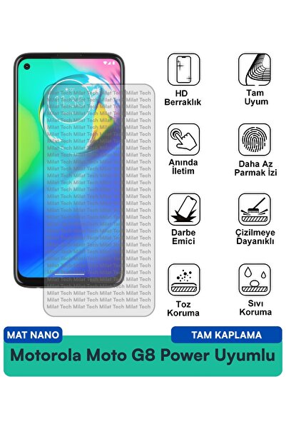 Milat Tech طبقة حماية للشاشة من موتورولا موتو جي 8 باور مات نانو مقاومة للخدو...