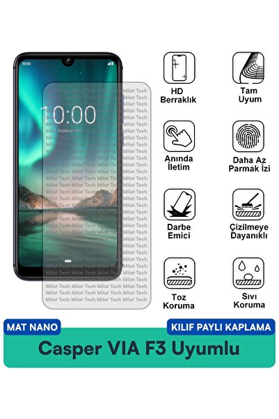 Milat Tech غطاء حماية نانو متوافق مع كاسبر فيا إف 3 مع فيلم حماية للشاشة مقاو...