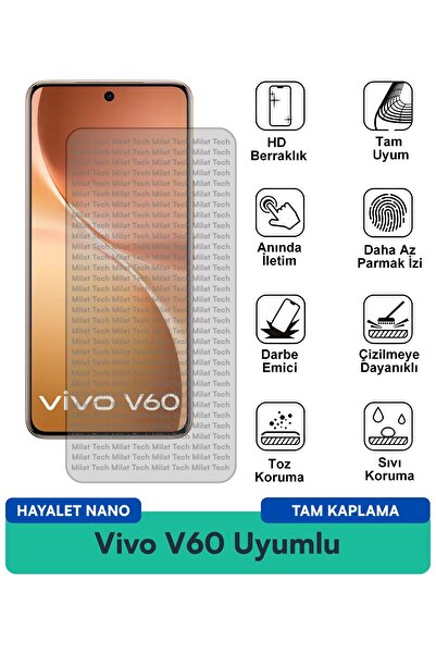 Milat Tech فيلم حماية الشاشة Vivo V60 Ghost Nano لحماية الخصوصية ومتانة طويلة...