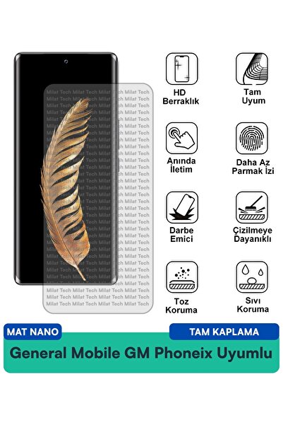 Milat Tech طبقة حماية للشاشة من جنرال موبايل GM Phoneix Mat Nano مقاومة للخدو...