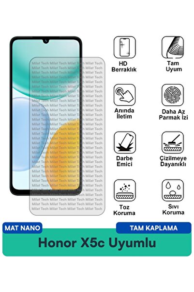 Milat Tech فيلم حماية شاشة Honor X5c Matte Nano يقلل من إجهاد العين ومقاوم لل...