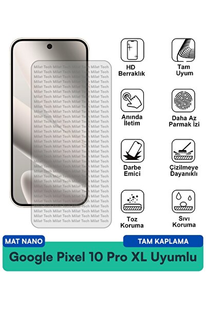 Milat Tech طبقة حماية للشاشة من جوجل بيكسل 10 برو XL مات نانو مقاومة للخدوش و...