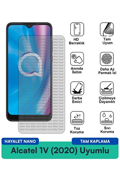 Milat Tech فيلم حماية الشاشة Alcatel 1V (2020) Ghost Nano مقاوم للخدوش والصدمات