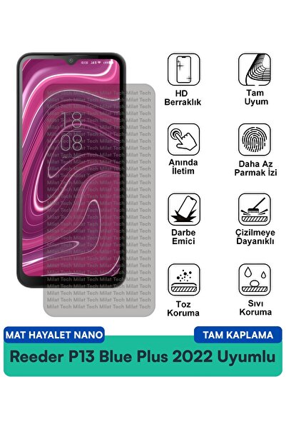 Milat Tech ريدير P13 Blue Plus 2022 مات مات جيليت نانو واقي شاشة مقاوم للخدوش...