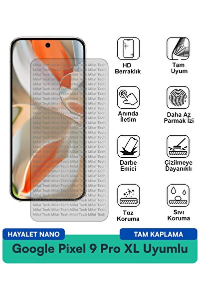 Milat Tech طبقة حماية للشاشة من Google Pixel 9 Pro XL Ghost Nano مقاومة للخدو...