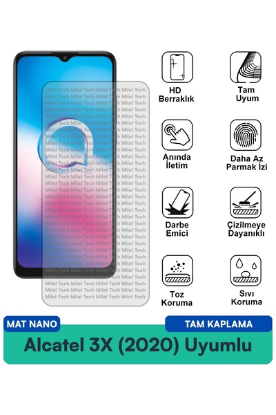Milat Tech ل Alcatel 3X (2020) ماتي نانو واقي للشاشة فيلم مضاد للانعكاس دائم ...