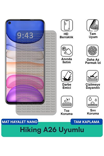 Milat Tech فيلم حماية الشاشة Hiking A26 Mat Ghost Nano مقاوم للخدوش والصدمات