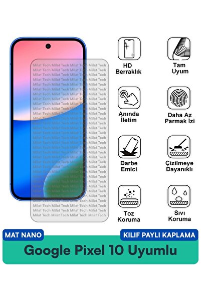 Milat Tech فيلم حماية الشاشة المتوافق مع حافظة Google Pixel 10 Matte Nano يقل...