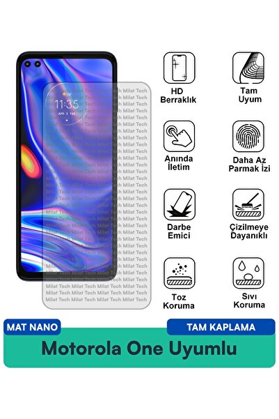 Milat Tech طبقة حماية للشاشة من موتورولا ون مات نانو مقاومة للخدوش والصدمات