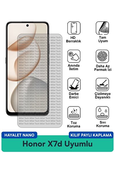 Milat Tech حافظة Honor X7d Hayalet Nano متوافقة مع طبقة حماية مقاومة للبقع وح...