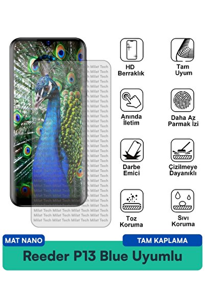Milat Tech فيلم حماية الشاشة Reeder P13 Blue Mat Nano مقاوم للخدوش والصدمات