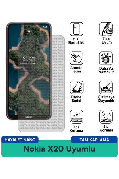 Milat Tech Nokia X20 Ghost Nano طبقة حماية للشاشة، حماية للخصوصية، متانة طويل...