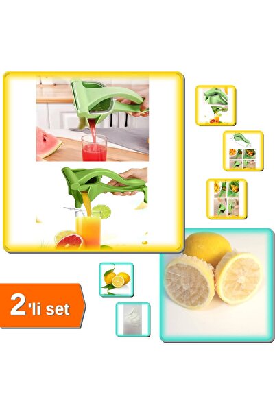 HerEveOyuncak Manuel Kollu Plastik Meyve Sebze Sıkacağı +50 Adet Limon Bonesi...