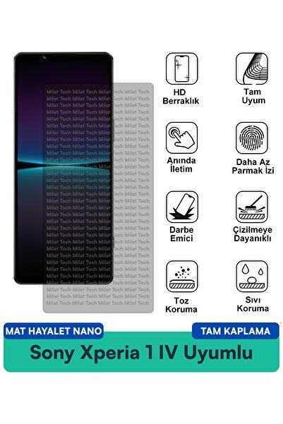 Milat Tech طبقة حماية للشاشة من سوني إكسبيريا 1 IV مات هايلايت نانو مقاومة لل...