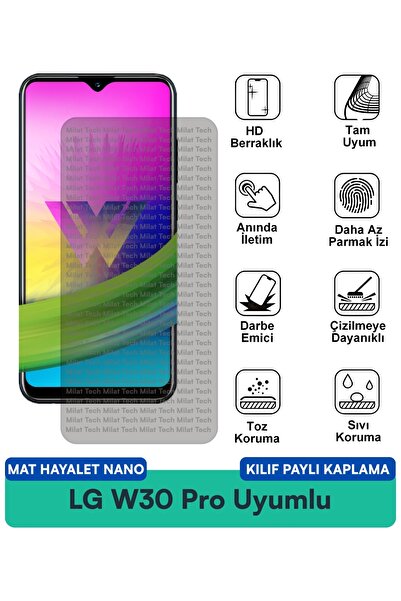 Milat Tech غطاء حماية نانو مات لهاتف إل جي دبليو30 برو متوافق مع طبقة حماية ا...
