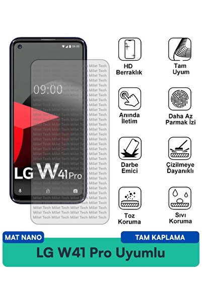 Milat Tech واقي شاشة LG W41 Pro Mat Nano مقاوم للخدوش والصدمات