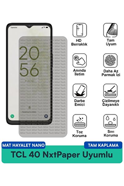 Milat Tech Tcl 40 Nxtpaper Matte Ghost Nano Screen Protection Film Strong Pri...