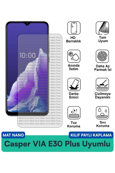 Milat Tech غطاء حماية نانو متوافق مع شاشة كاسبر فيا إي30 بلس، يحمي العين ويمن...
