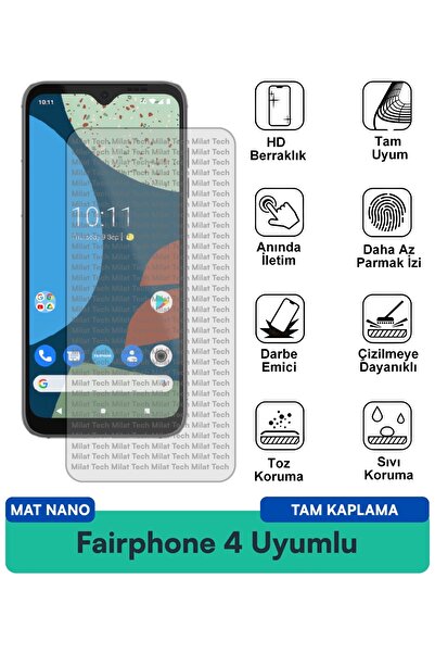 Milat Tech فيلم حماية الشاشة Fairphone 4 Mat Nano يقلل من الانعكاس ومقاوم للب...