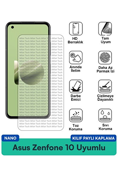 Milat Tech غطاء حماية متوافق مع هاتف Asus Zenfone 10 Nano، مقاوم للخدوش والصدمات