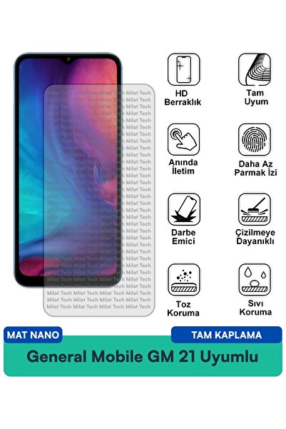 Milat Tech فيلم حماية الشاشة جنرال موبايل GM 21 مات نانو مقاوم للخدوش والصدمات