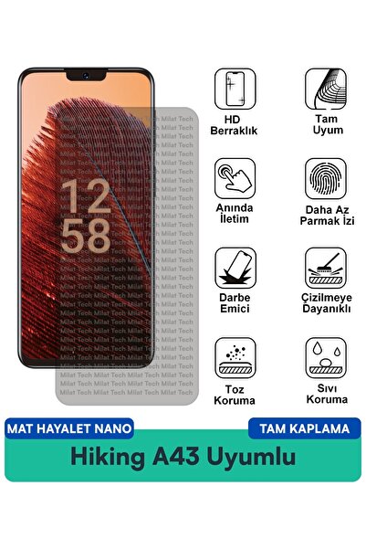 Milat Tech طبقة حماية للشاشة من نوع Hiking A43 Mat Ghost Nano مقاومة للخدوش و...