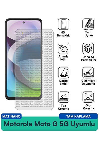 Milat Tech طبقة حماية للشاشة من موتورولا موتو جي 5 جي مات نانو مقاومة للخدوش ...