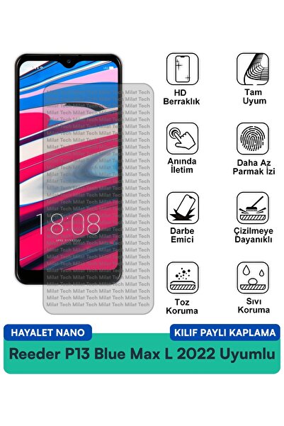 Milat Tech Reeder P13 Blue Max L 2022 Hayalet Nano Case متوافق مع طبقة حماية ...