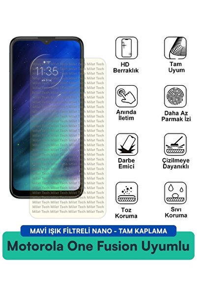 Milat Tech طبقة حماية للشاشة من موتورولا ون فيوجن مزودة بفلتر ضوء أزرق نانو م...