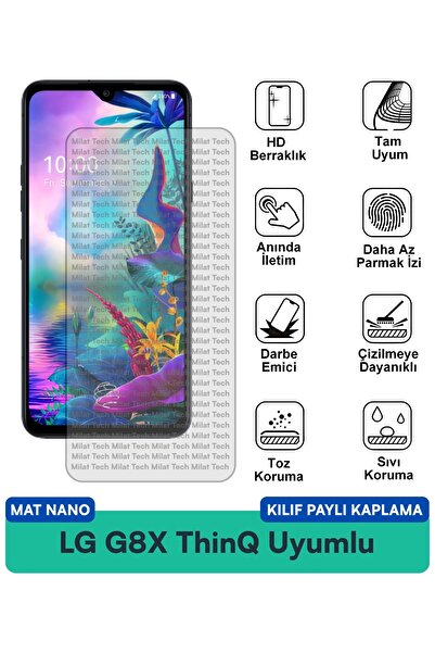 Milat Tech غطاء حماية نانو متوافق مع هاتف LG G8X ThinQ مع طبقة حماية للشاشة م...