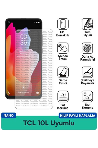 Milat Tech فيلم حماية للشاشة متوافق مع حافظة TCL 10L Nano مقاوم للخدوش والصدمات