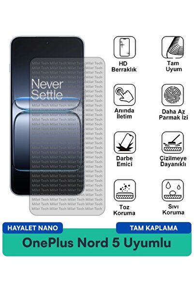 Milat Tech واقي شاشة OnePlus Nord 5 Ghost Nano مقاوم للخدوش والصدمات
