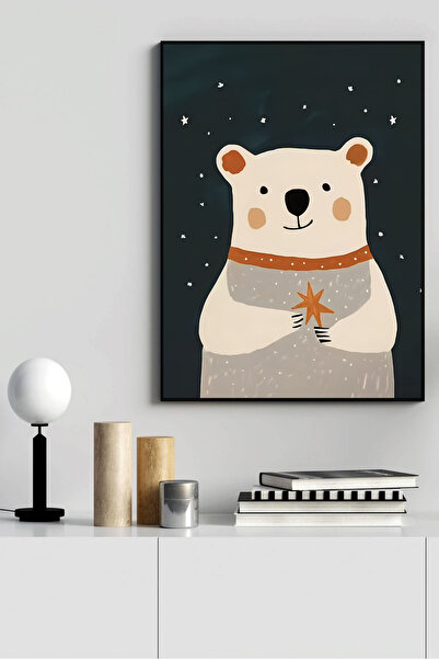 seninürünün Animale drăguțe din desene animate - Pictură minimalistă cu impri...