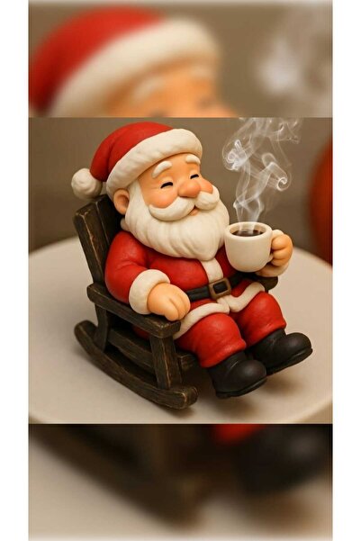 Decolyra Yılbaşı Noel Baba Kanepe Tütsülük Dekoratif Hediyelik 17x11cm