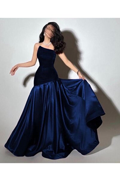 Joji فستان مخمل دبل كلوش