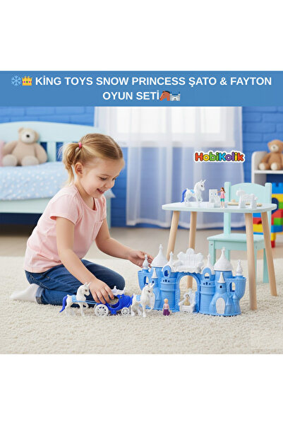 Genel Markalar OYUNCAK MAVİ RENK KİNG TOYS ŞATO VE FAYTON