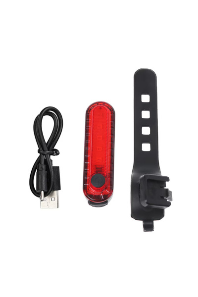 OEM LED bicycle/electric scooter tail light, USB rechargeable, waterproof, red, 7x2x2cm