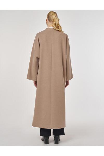 Kayra Embroidered Cashmere Coat Mink