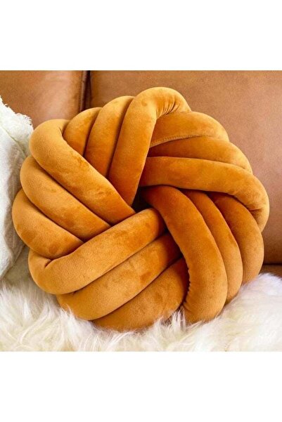 Home Dwell Decorative Knot Ball Throw Pillow (35x35 cm) - Model HCB010