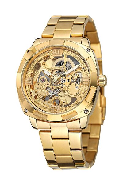 Generic Men's Skeleton Automatic Winding Stainless Steel Analog Watch J3620G-KM