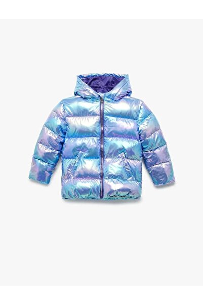 Koton Яке с качулка и цип, лъскаво