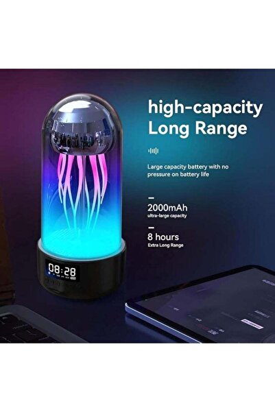 Home Dwell Dwell Jellyfish Aquarium Lamp with Alarm Clock - Color-Changing LED Mood Light