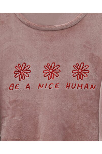 Modamorfo Embossed Lettered French Velvet Pajama Set -G.Kurusu