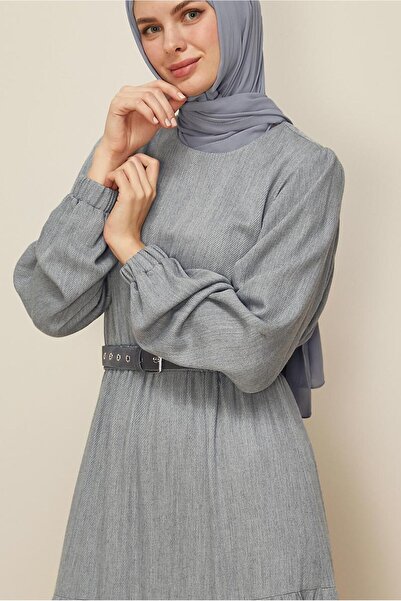 Alvina Belted Bicycle Neck Dress 46014