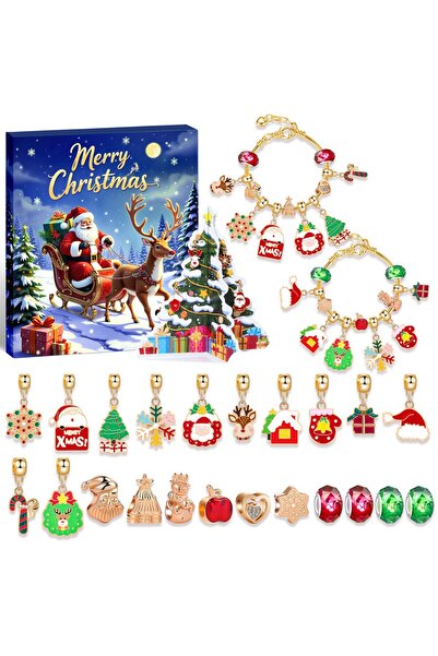 NO BRAND Christmas advent calendar blind box containing earrings necklaces su...