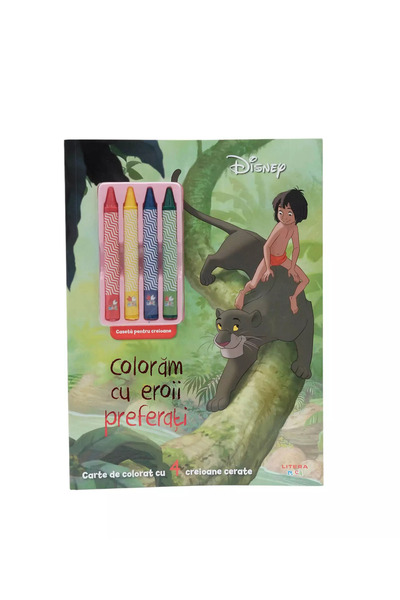 Disney . Coloring with your favorite heroes (contains 4 wax crayons)